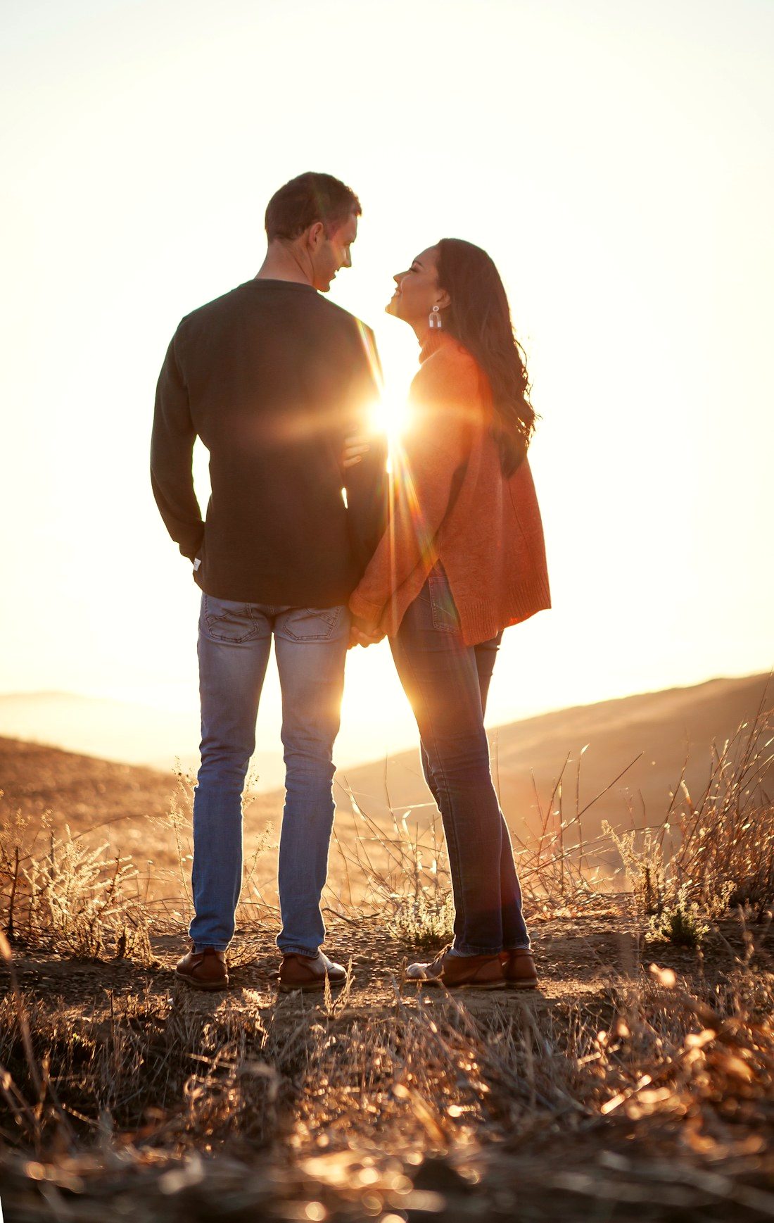 A warm, candid portrait of a couple